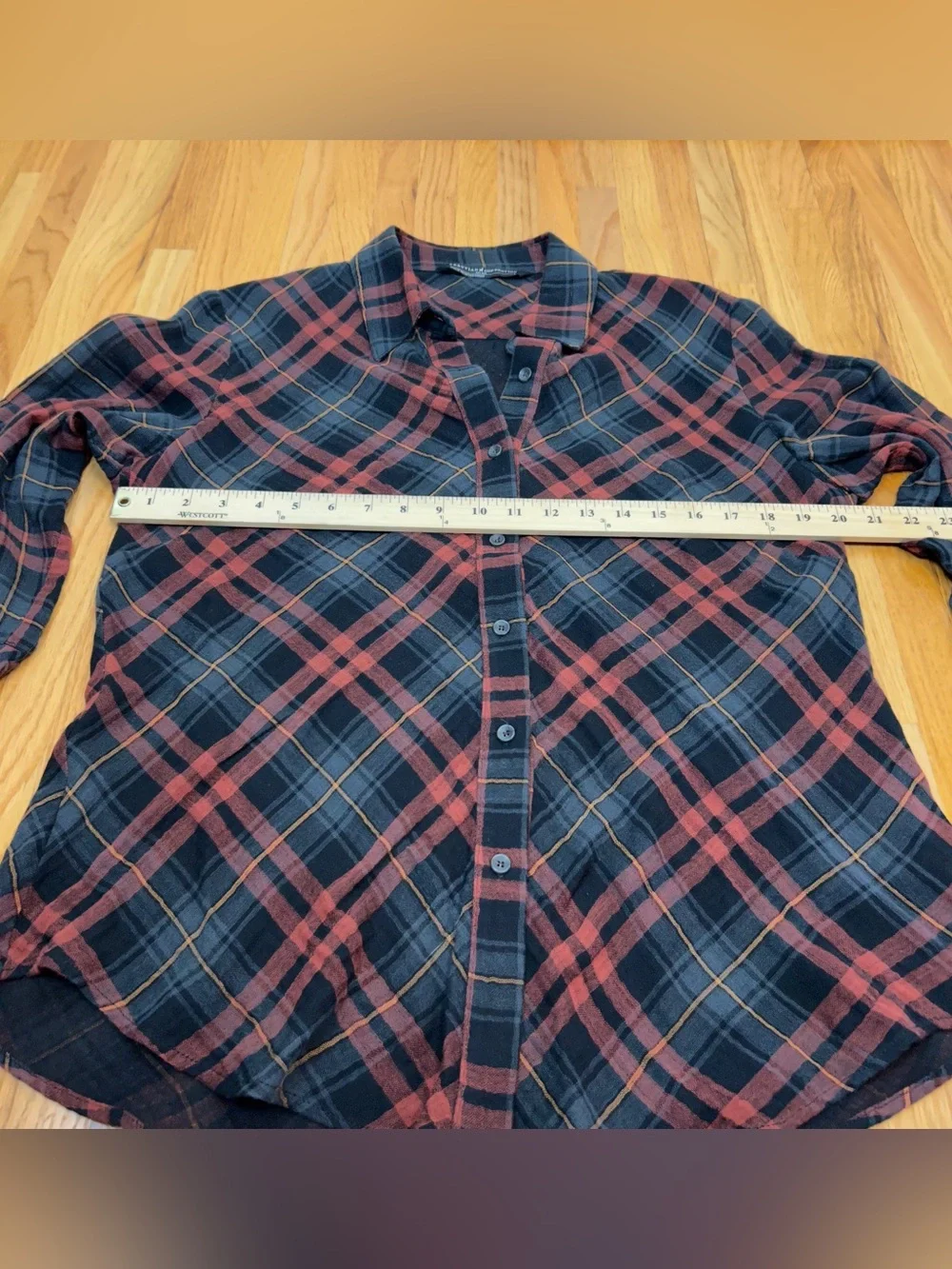 Peruvian Connection Highlands Plaid Gauzy Top